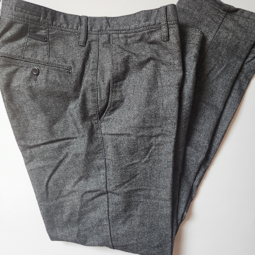 Alberto Slim Fit Smart Wool Look Dress Pants